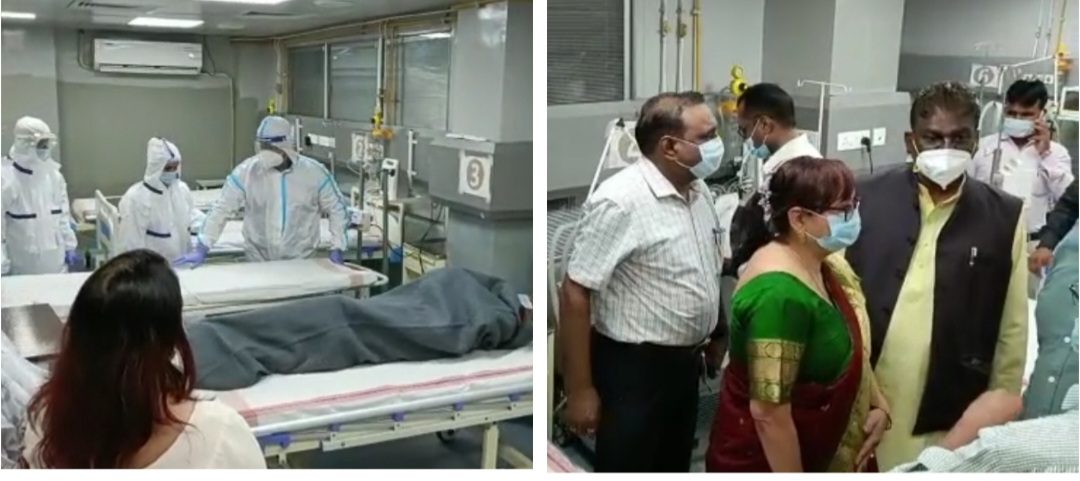 कोविड के प्रबन्धन की सुविधा का स्वास्थ्य मंत्री ने लिया जायजा