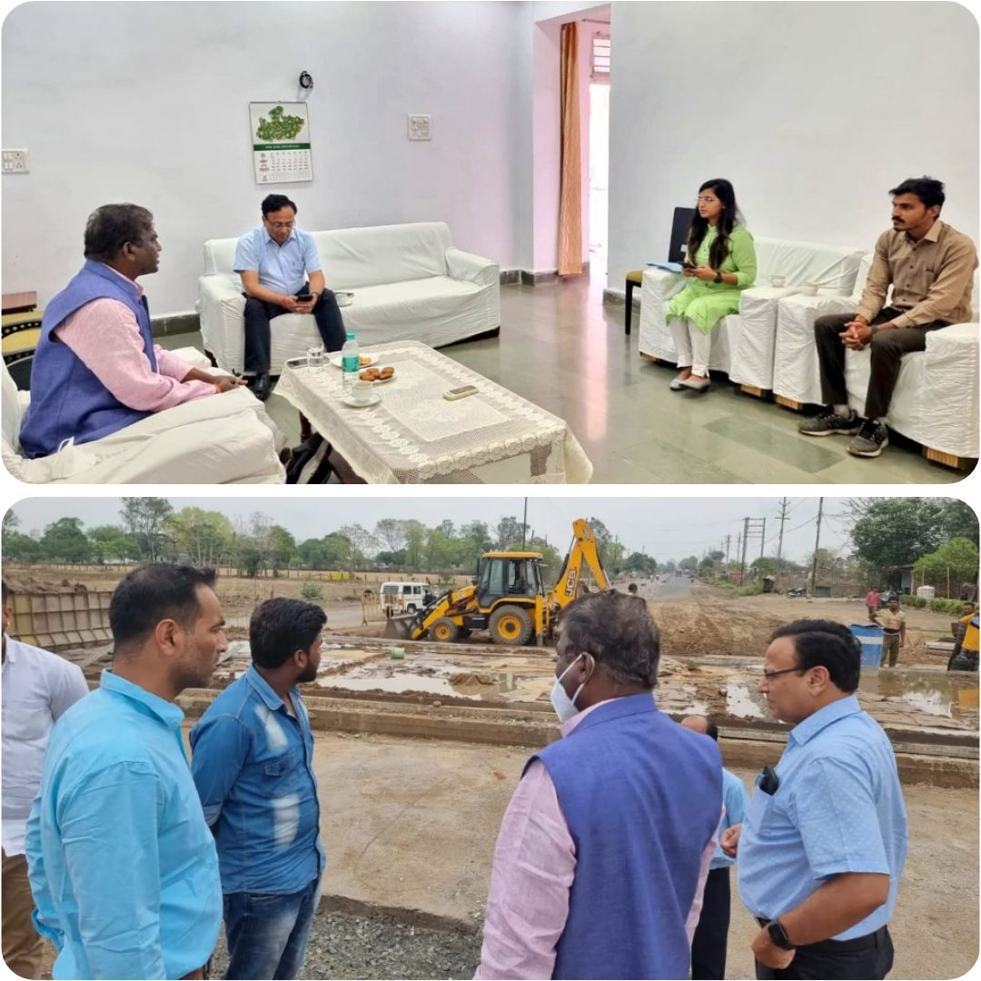 स्वास्थ्य मंत्री ने निर्माणाधीन पुलिया एवं स्ट्रीट लाइट की समीक्षा की।