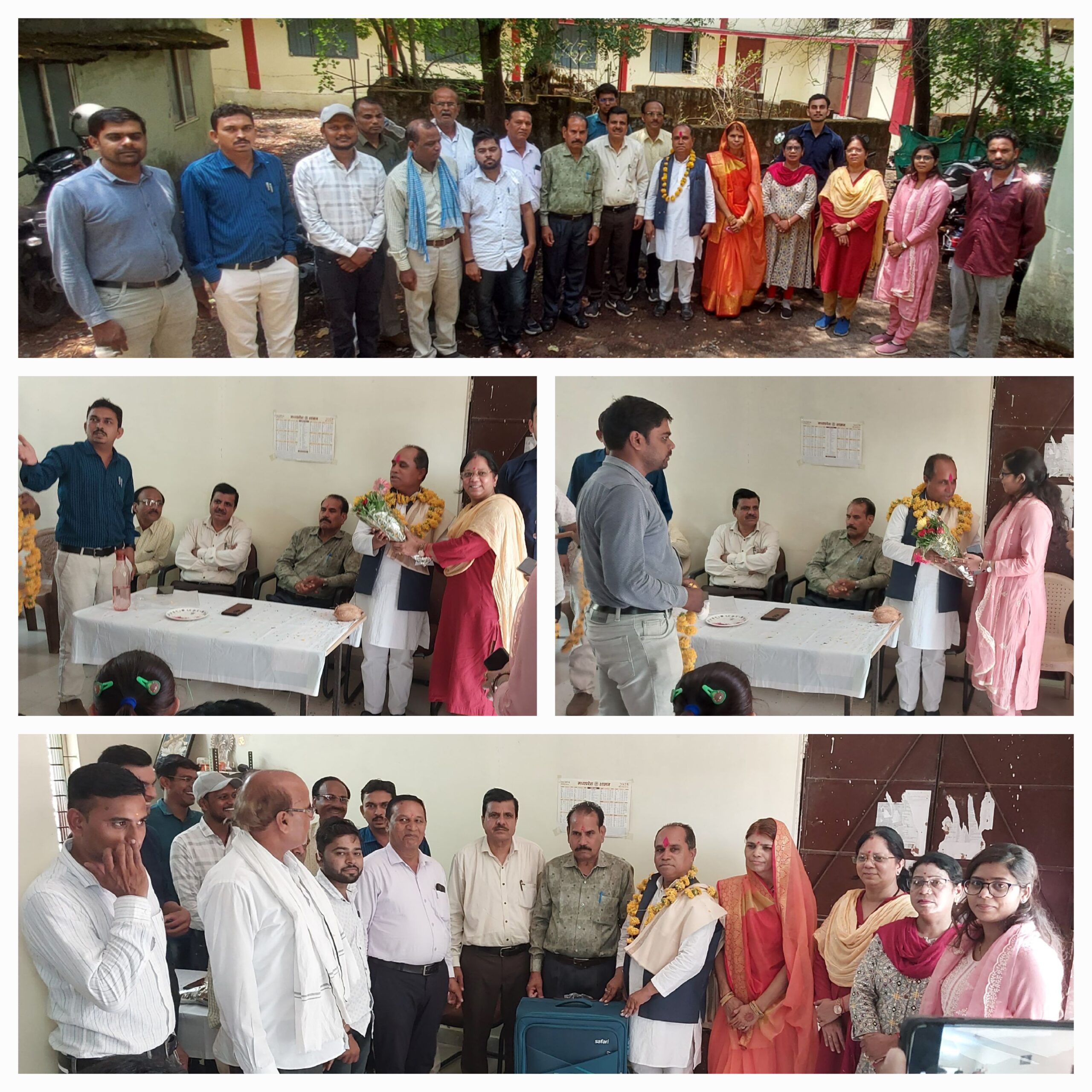 कृषि विकास खंड कार्यालय में पदस्थ श्री यादव के सेवा निवृत्त होने पर दी भावभीनी विदाई ।