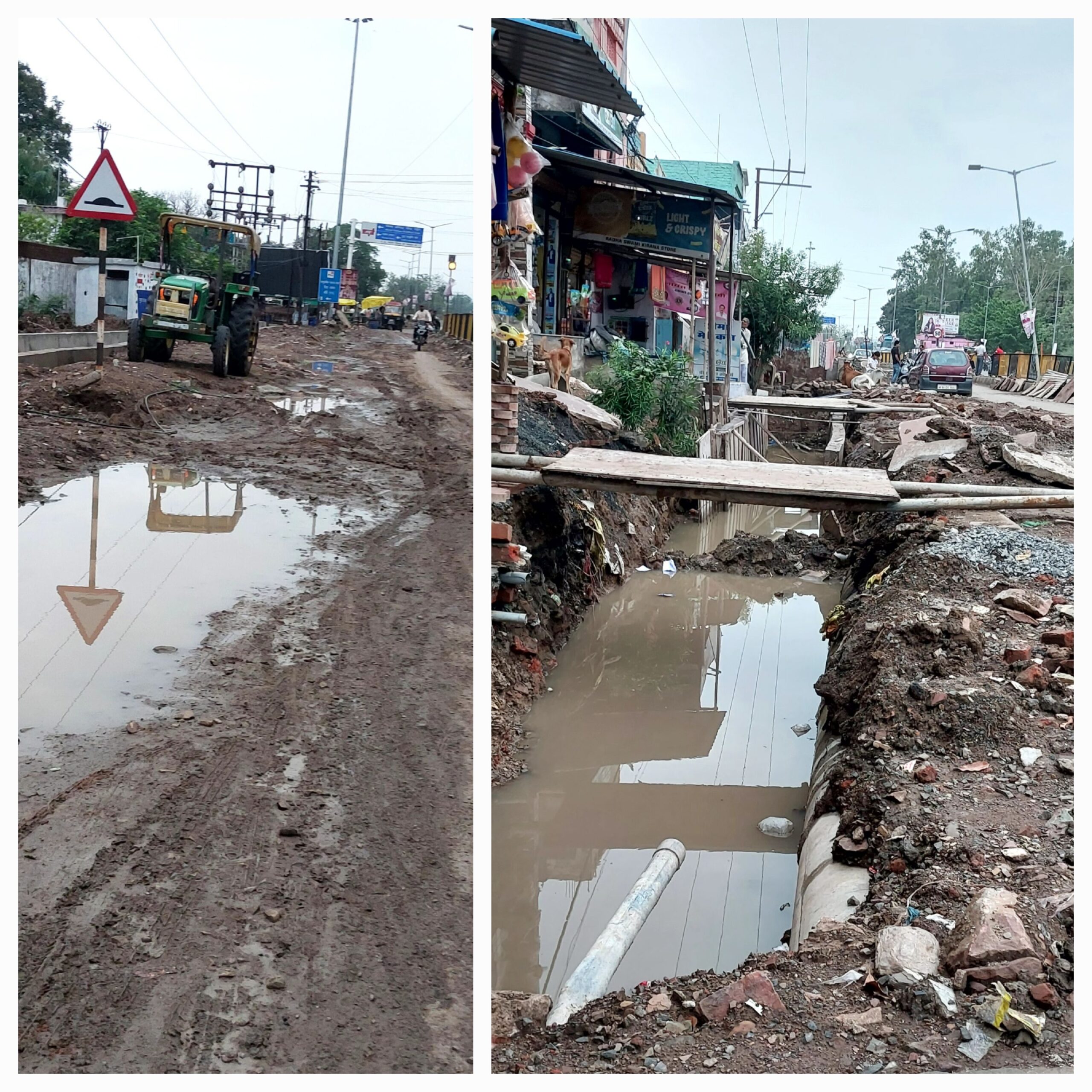 मानसून की दस्तक से सांची भीगा, अधूरे नाले ने बढ़ाई परेशानी।रातभर बारिश से राहत तो मिली, लेकिन पानी निकासी न होने की आशंका गहराई ।