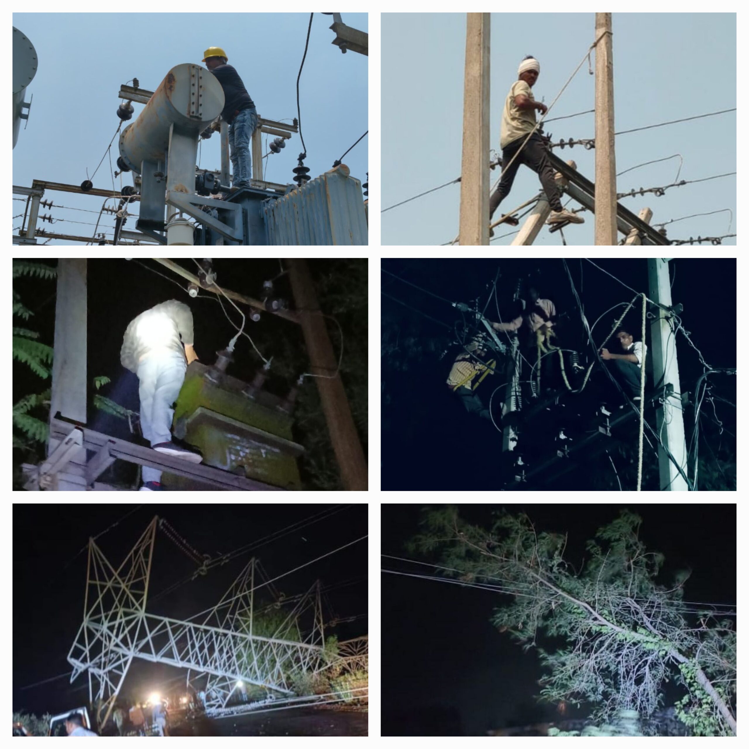 बरसात में जब बिजली कर्मचारी निभाते हैं फर्ज, तो उनके परिवार रहते हैं बैचैन ।