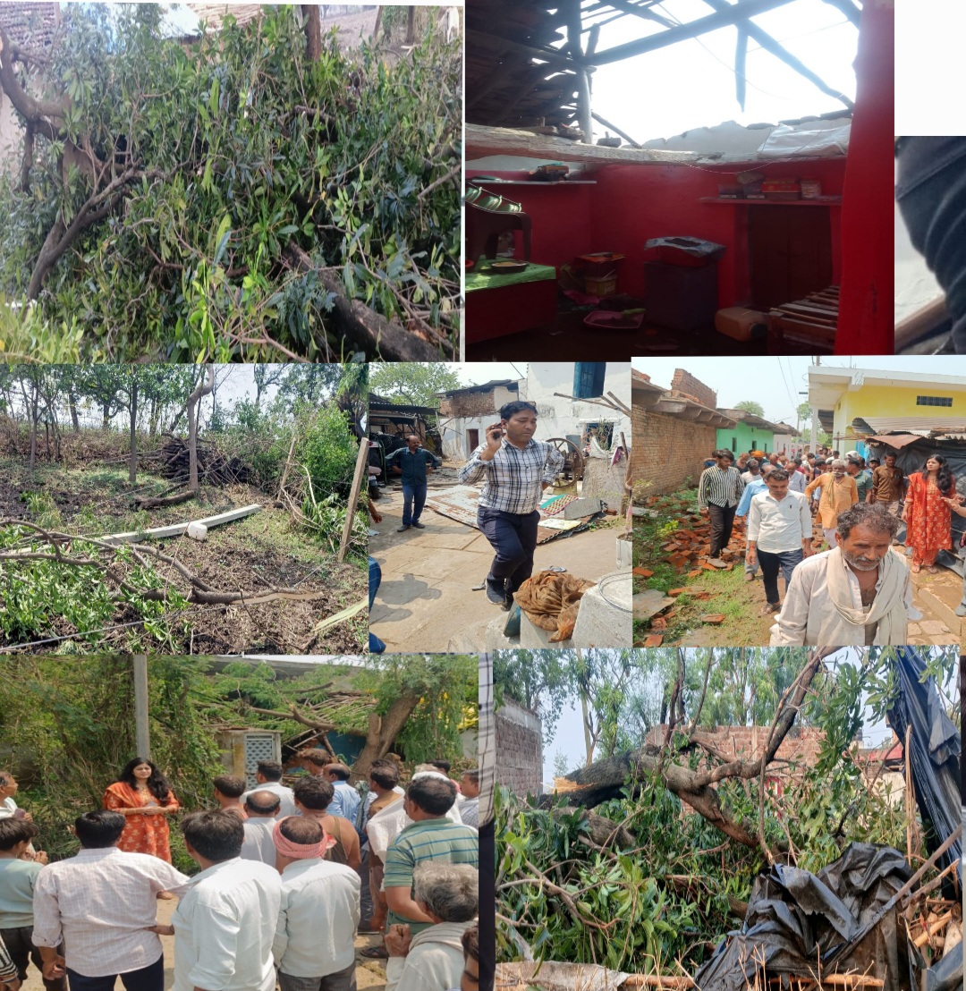 आंधी-तूफान का कहर: चिरोली और मरमटा में भारी तबाही, दर्जनों मकान ढहे, प्रशासन ने लिया नुकसान का जायजा