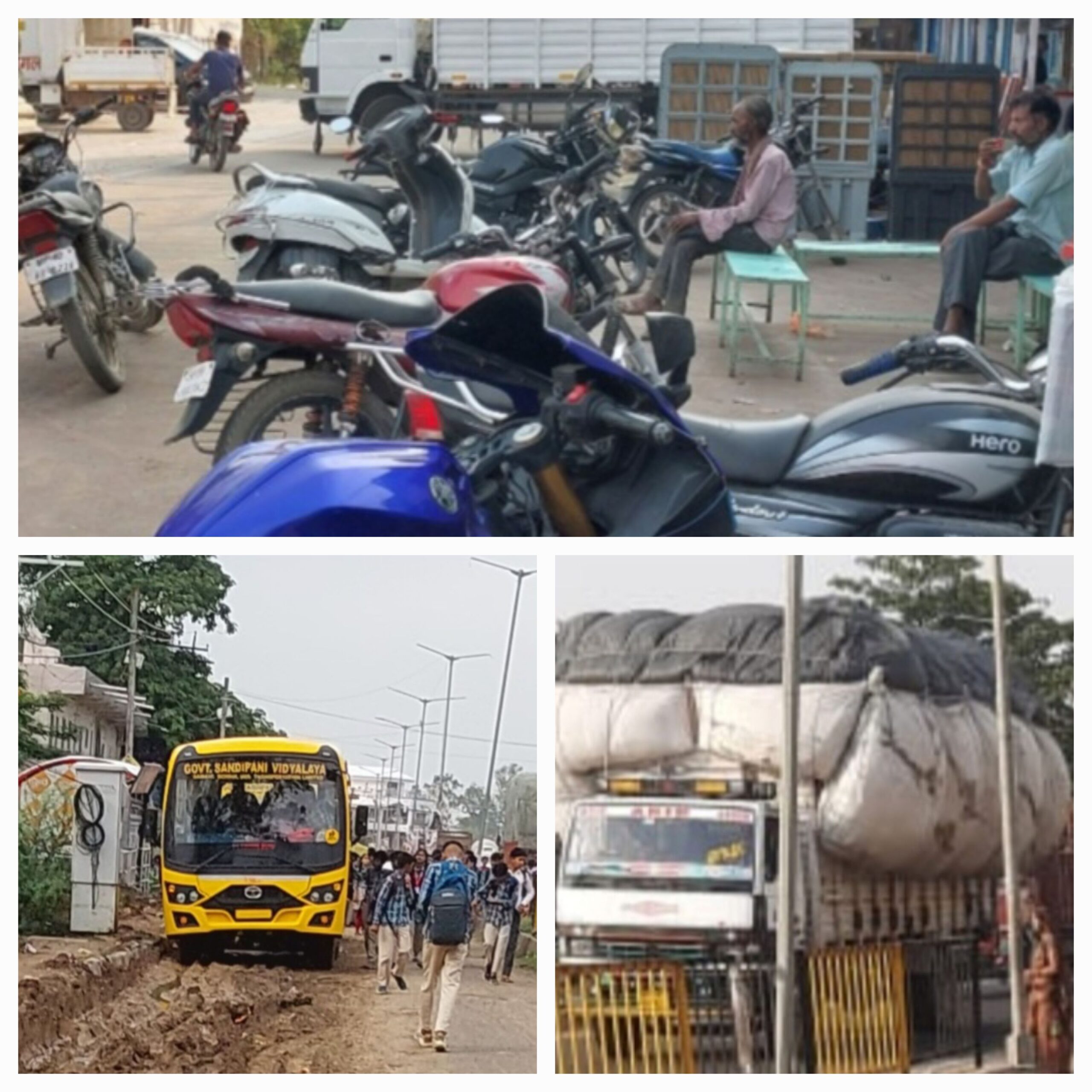 सांची नगर में अव्यवस्थित वाहनों से बिगड़ी यातायात व्यवस्था, पुलिस बेखबर