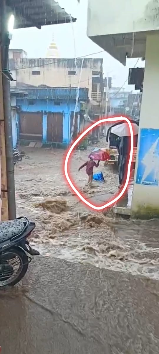 ग्यारसपुर से दिल दहलाने वाला वीडियो वायरलतेज बहाव में बहती बच्ची, जान जोखिम में स्कूल जाना बना मजबूरी