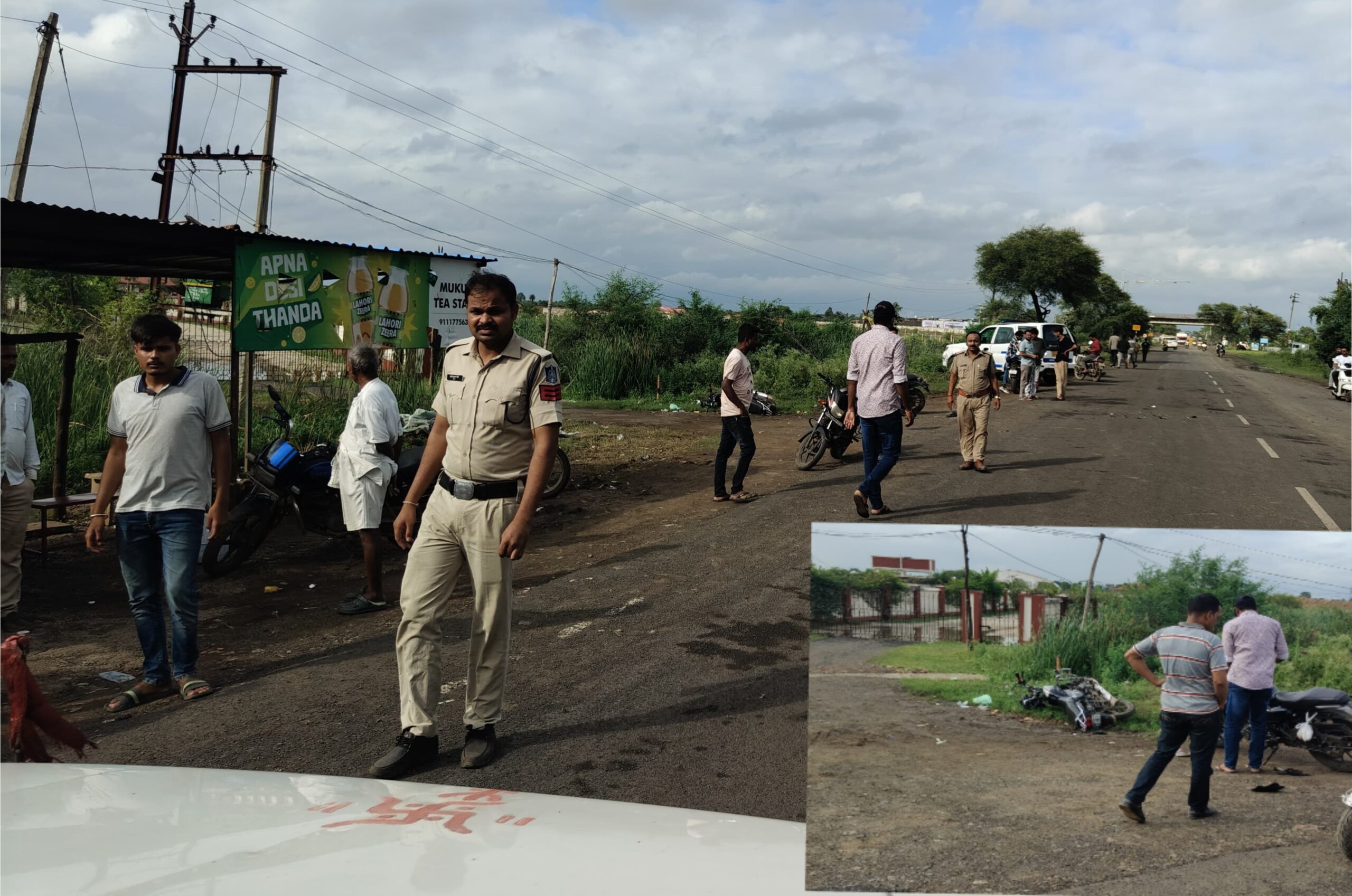 तेज़ बारिश के बावजूद नहीं थम रही रफ्तार, सांची-विदिशा मार्ग पर दो बाइक भिड़ीं, चार घायल