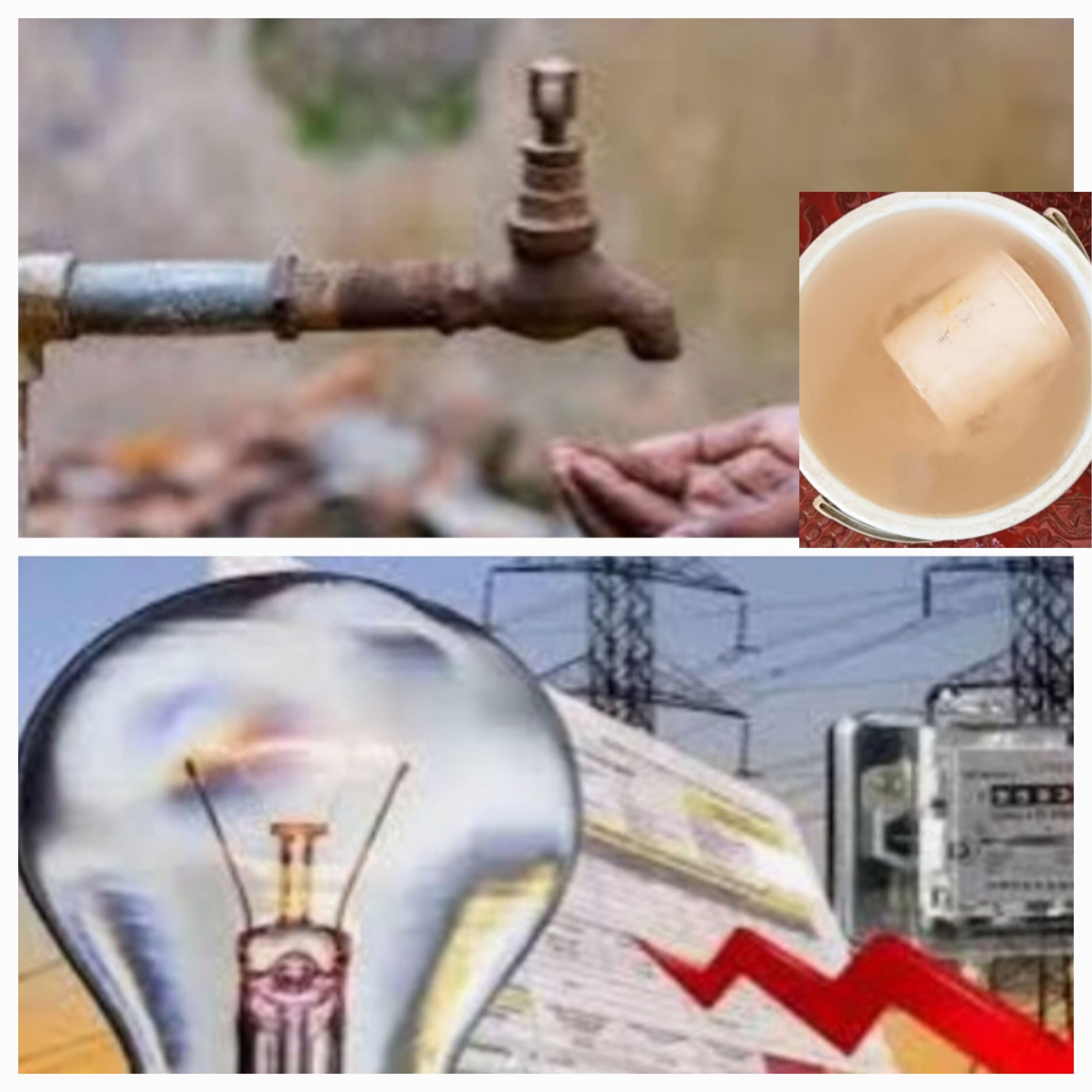 भारी बारिश में भी बिजली-पानी का संकट, जिम्मेदार बेखबर ।