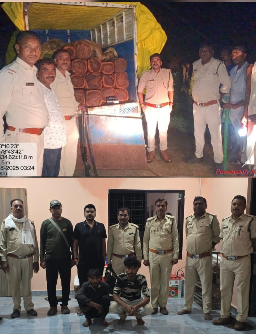 सागौन की अवैध कटाई और परिवहन करने पर आरोपी गिरफ्तार