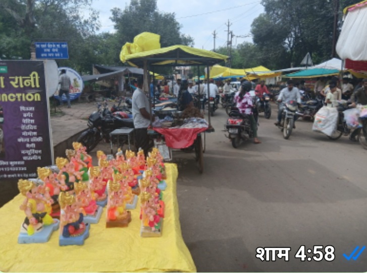 नगर में गणेश उत्सव की धूम, खरीदारी से बाजार गुलजार