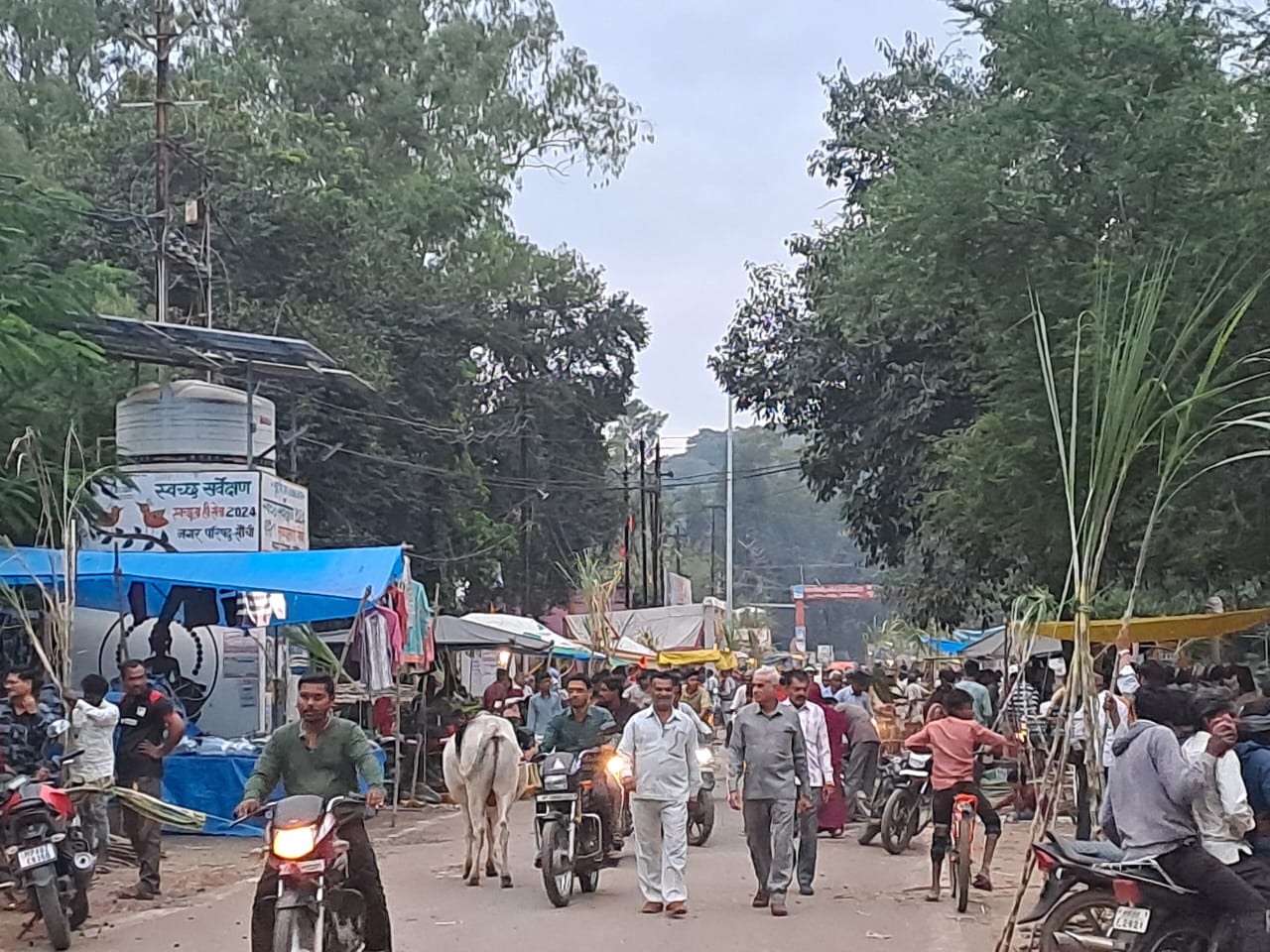 सांची में देव उठनी ग्यारस पर भक्ति उमड़ी, शिवमंदिर में लगी रही भक्तों की भीड बादलों व शीतलहर के बीच जगमगाया नगर ।