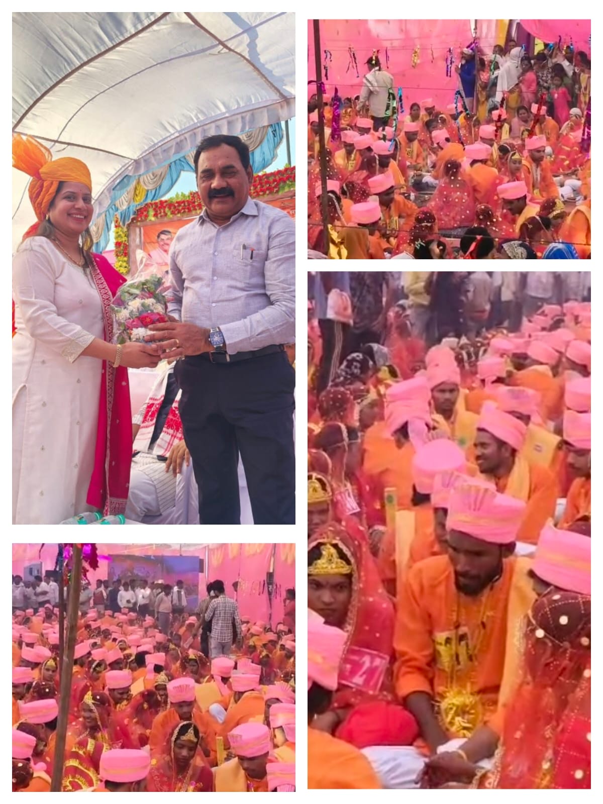 जयसिंहनगर में वैदिक रीति-रिवाज के साथ 200 जोड़ों ने लिए सात फेरे, बंधे परिणय सूत्र में