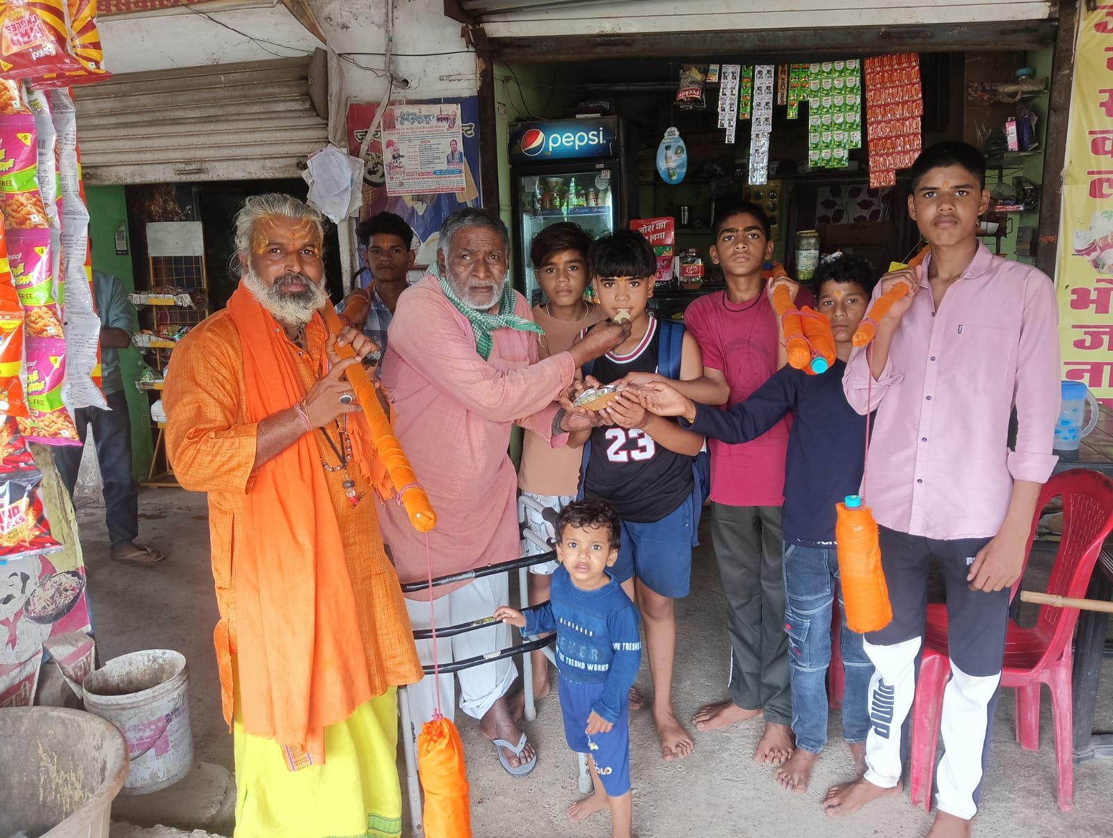 गणेश मंदिर बेतवा से जल लेकर कावडिये उज्जैन रवाना ।हुआ भव्य स्वागत