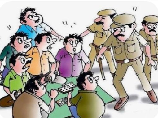 पुलिस ने जिंदबाबा के निकट जुआ खेलते जुआरियों को धर दबोचा