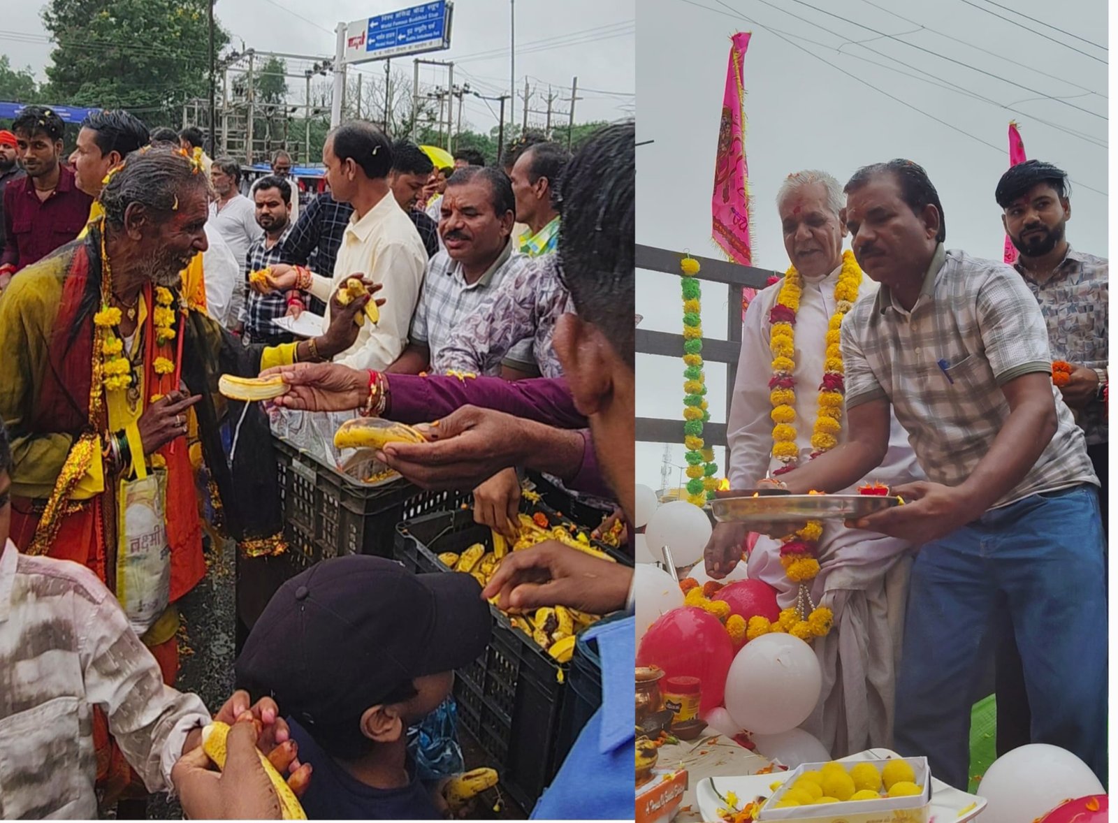 जन्माष्टमी पर निकली भव्य शोभायात्रा, जगह-जगह हुआ पुष्पवर्षा से स्वागतजयकारों से गूंज उठा नगर, रिमझिम फुहारों के बीच उमड़ा श्रद्धालुओं का सैलाब