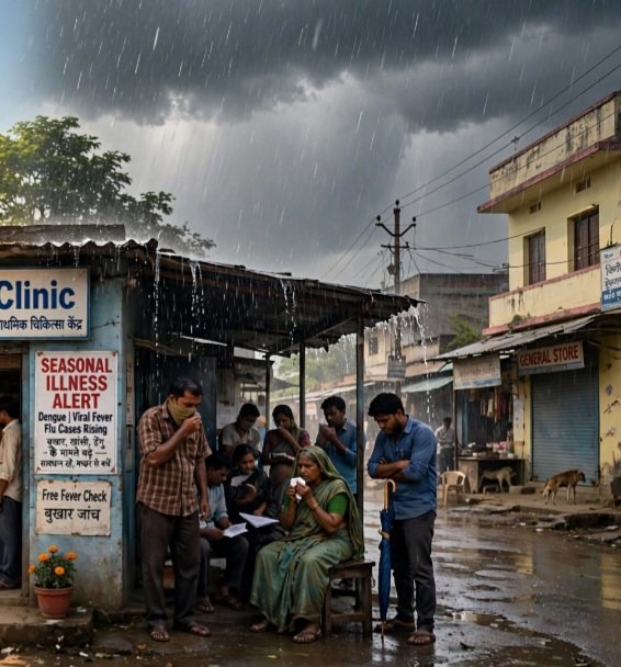 बारिश और तेज धूप के बदलते मौसम से लोग बेहाल, अस्पतालों में बढ़े मरीज